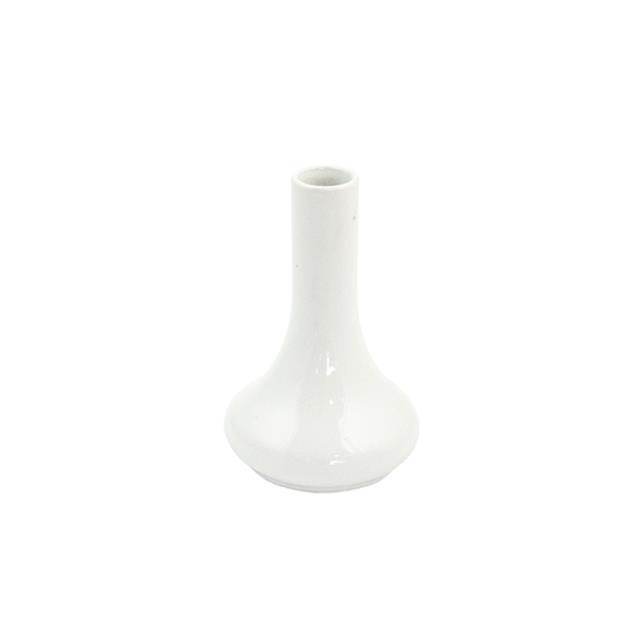 BUD VASE-White Glaze Tear Drop