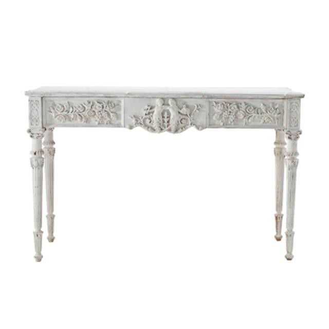 CONSOLE-CVD WHT 54X21X