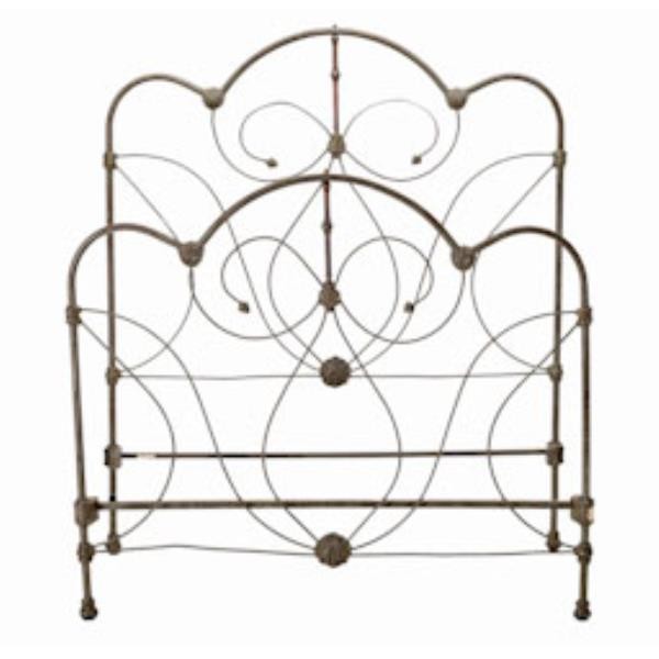 BED-FULL-IRON/BRASS-CURVED TOP