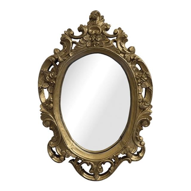 MIRROR-GILT-OVAL-CARVED-28HX16