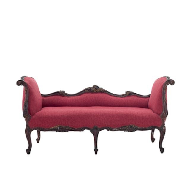SETTEE-FRENCH-MAUVE EMBOSSED P