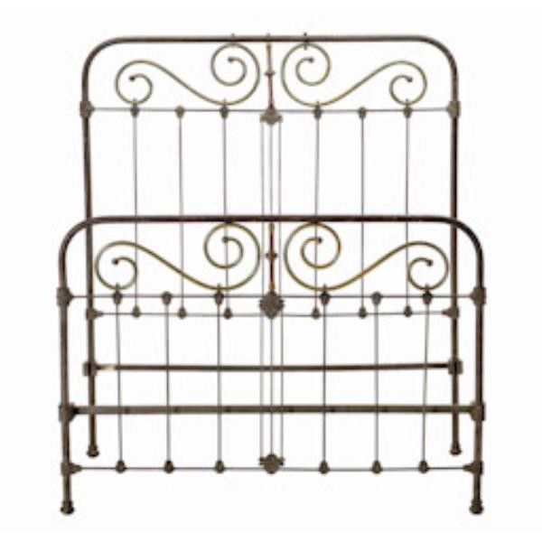 BED-FULL-IRON-GRAY/BRASS