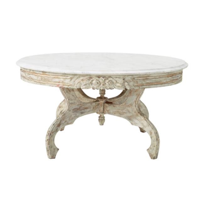 TABLE-COFFEE FAUX MARBLE OVAL