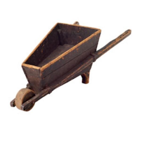 WHEEL BARROW - Brown Rustic