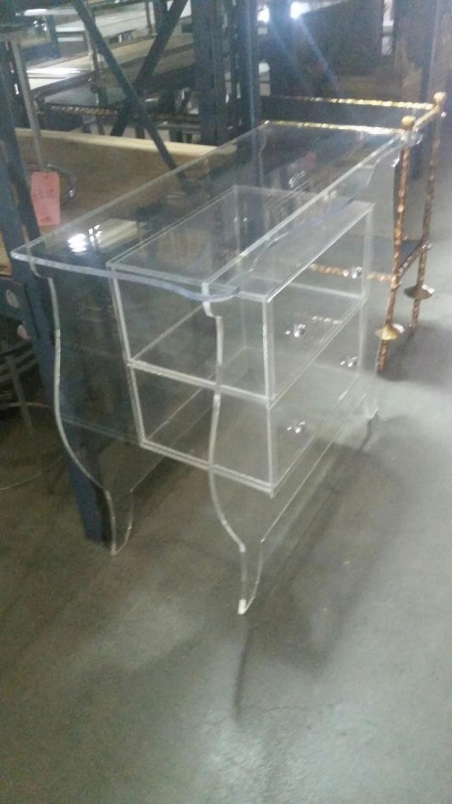 Clear Acrylic 2 Drawer Dresser