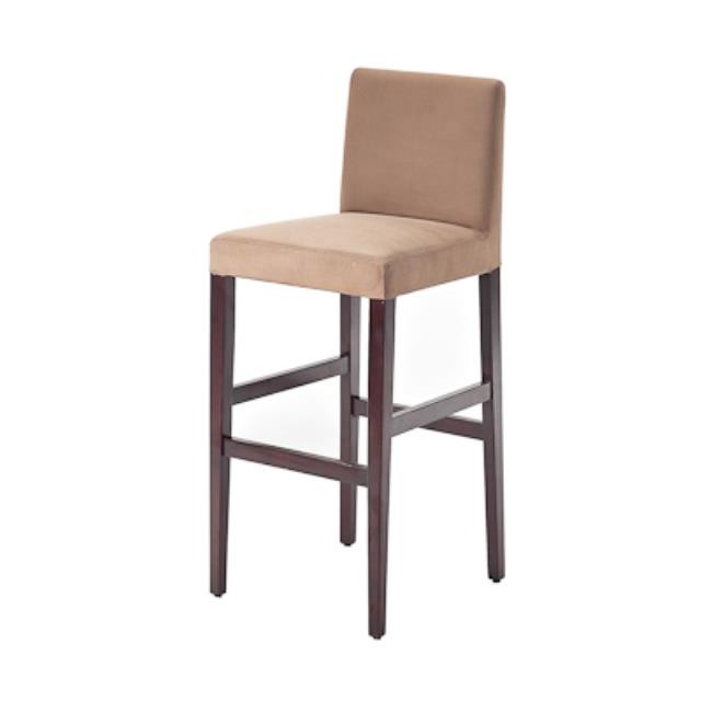 STOOL-TAN ULTRASUEDE-DK WD