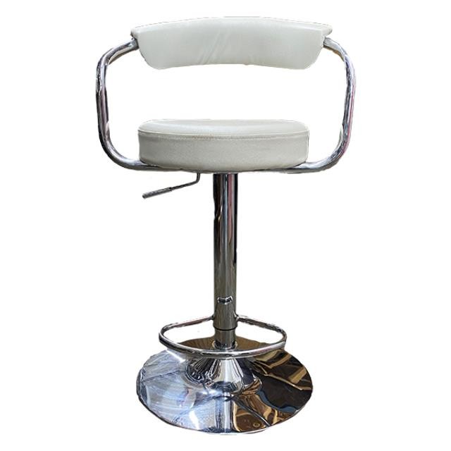 STOOL-WHITE&CHROME-SALON