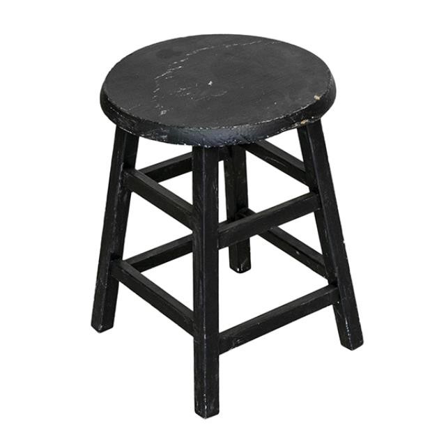 STOOL-BLACK-18"H