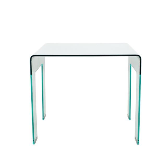 TABLE-END-ALL GLASS/SQ.-CLEAR