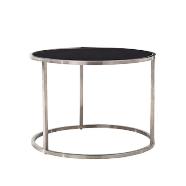 TABLE-END-SILVER BASE-BLACK TO