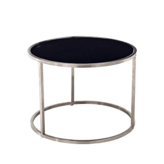 TABLE-END-SILVER BASE-BLACK TO