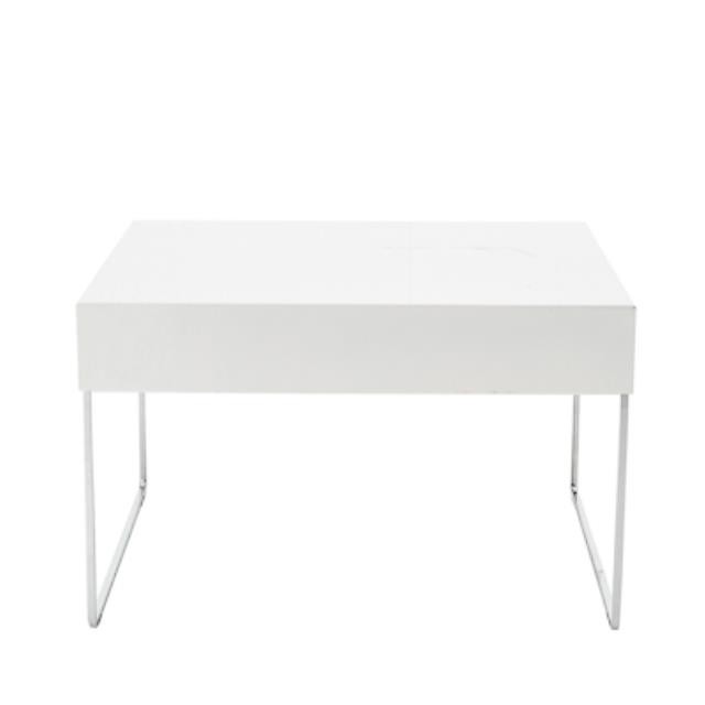 TABLE-END-WHITE METAL TOP