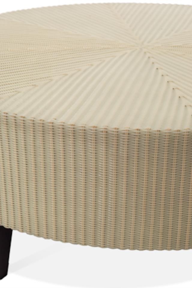 TABLE-COFFEE-RD-CREAM WICKER