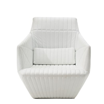 CHAIR-CLUB-WHITE LEATHER-FACET