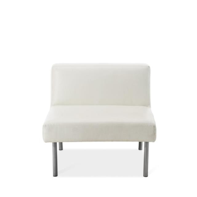 CHAIR-ARMLESS-SECT-WHITE VINYL