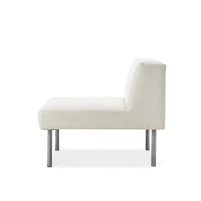 CHAIR-ARMLESS-SECT-WHITE VINYL