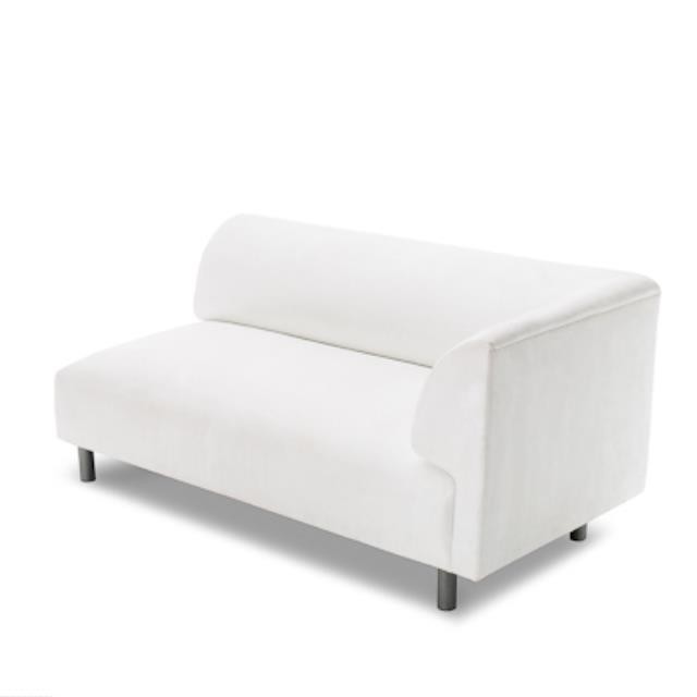 SOFA-RAF-SECT-WHITE ULTRASUEDE