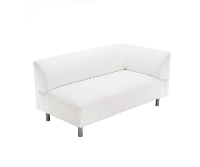 SOFA-RAF-SECT-WHITE ULTRASUEDE