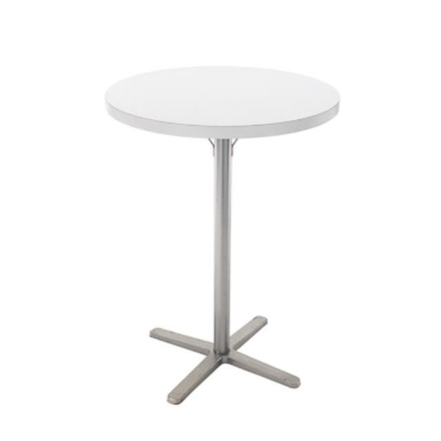 TABLE-BARHEIGHT-WHITE LAMINATE