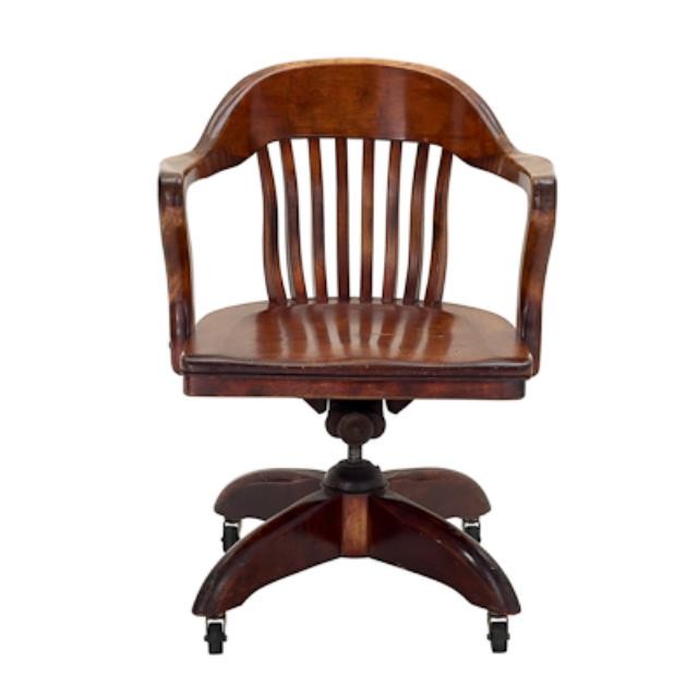 CHAIR-OAK-BOE-SWIVEL-W/ARMS