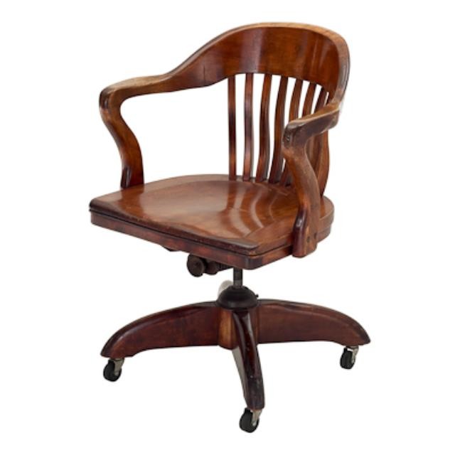 CHAIR-OAK-BOE-SWIVEL-W/ARMS