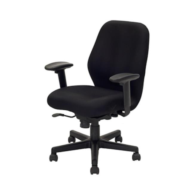 CHAIR-OFFICE-ARM-BLK SWIVEL