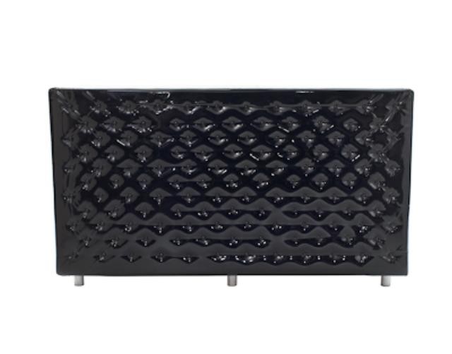 BAR-BLACK PATENT-TUFTED-72X24X