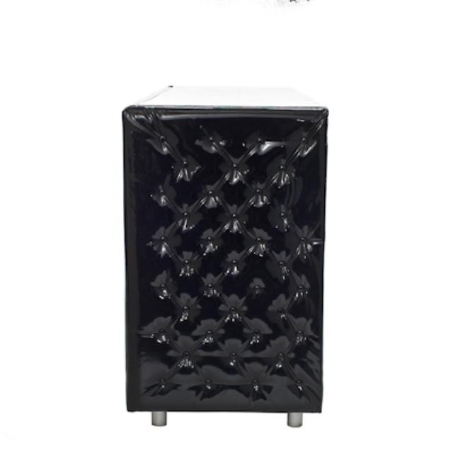 BAR-BLACK PATENT-TUFTED-72X24X