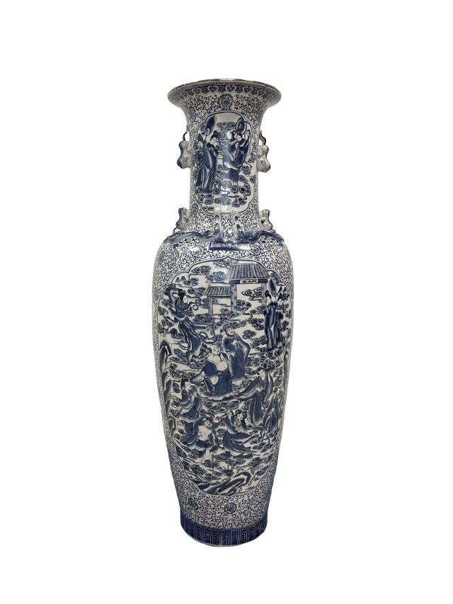 Giant Chinoiserie Vase (75"H)