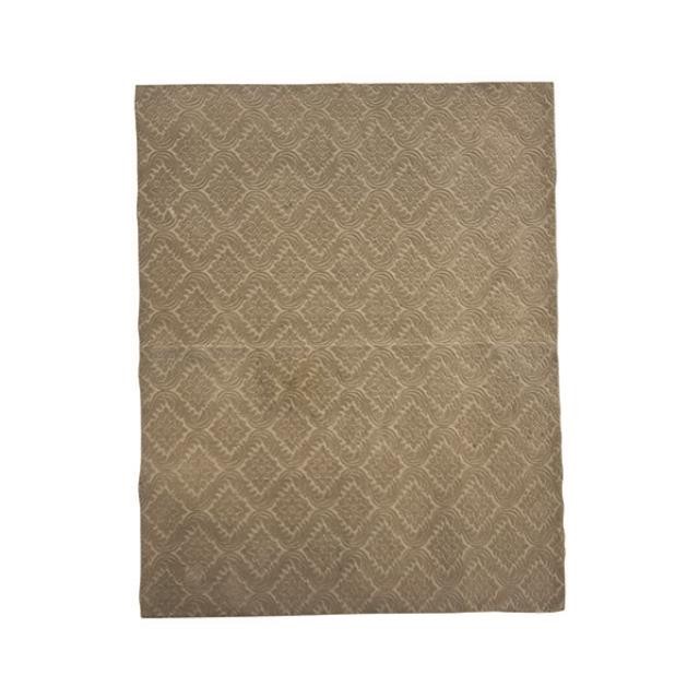 RUG-8X10-GRAY-CARVED FLOWERS