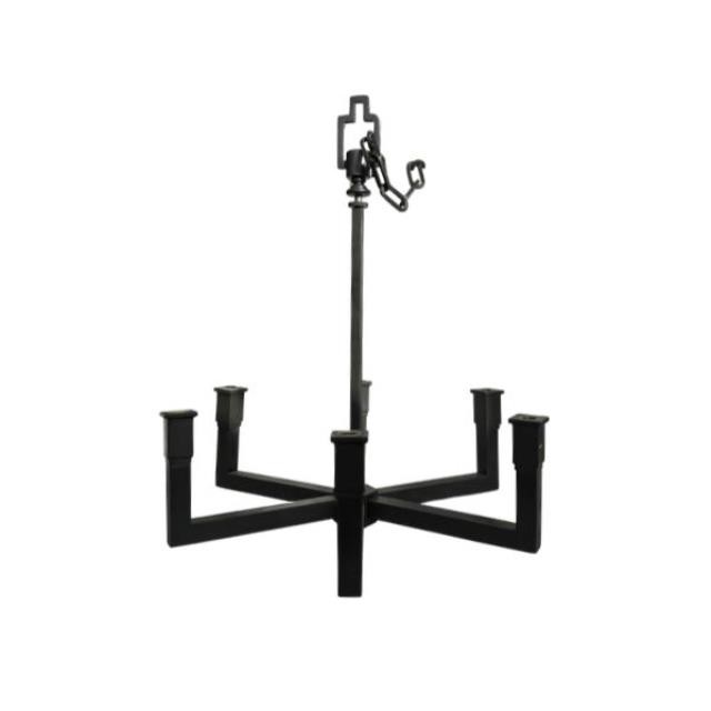 Chandilier-Brown Metal-6 arm