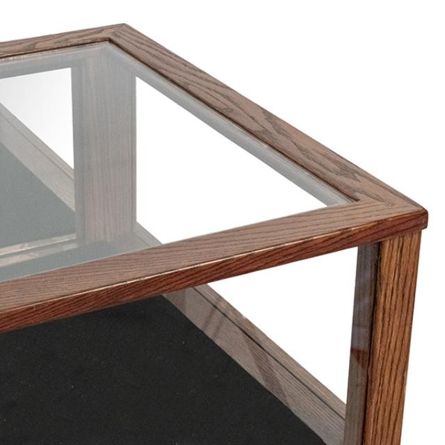 DISPLAY CASE-4 Sided Glass W/Cabriole Leg