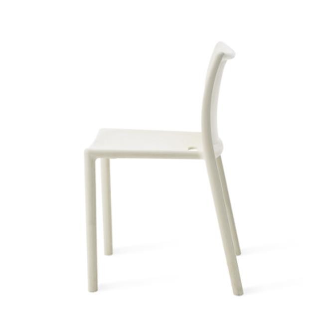 CHAIR-SIDE-WHT PLASTIC