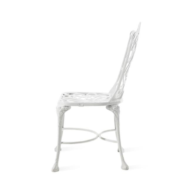 CHAIR-SIDE-WHITE IRON