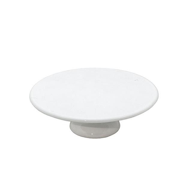 CAKE STAND-Low White Ceramic