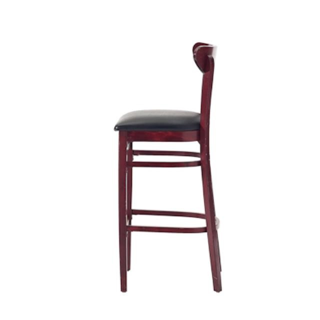 STOOL-WALNUT W/BLK VIN