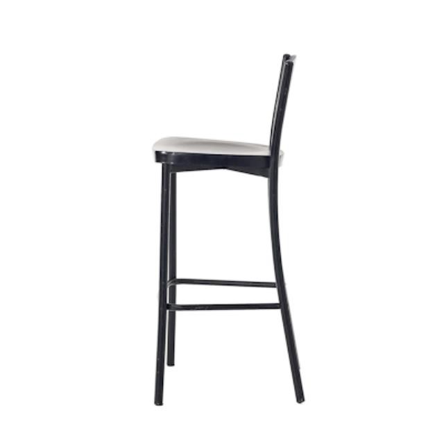 STOOL-BLK METAL W/CUTO