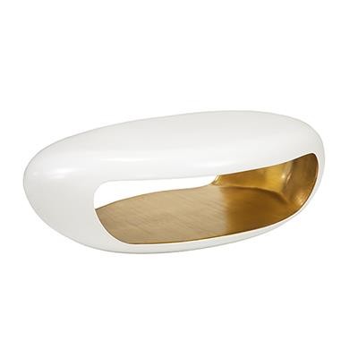 Grotto Cocktail Table WHT/Gold