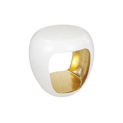 Grotto End Table WHT/Gold
