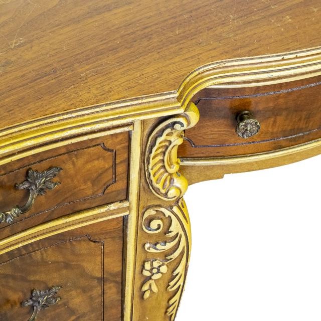 DESK-Ornate 2 Toned-7 Drawer