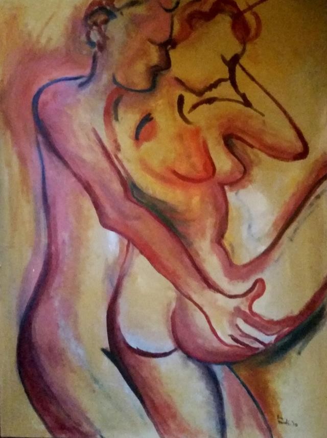 Spooning Couple-Painting