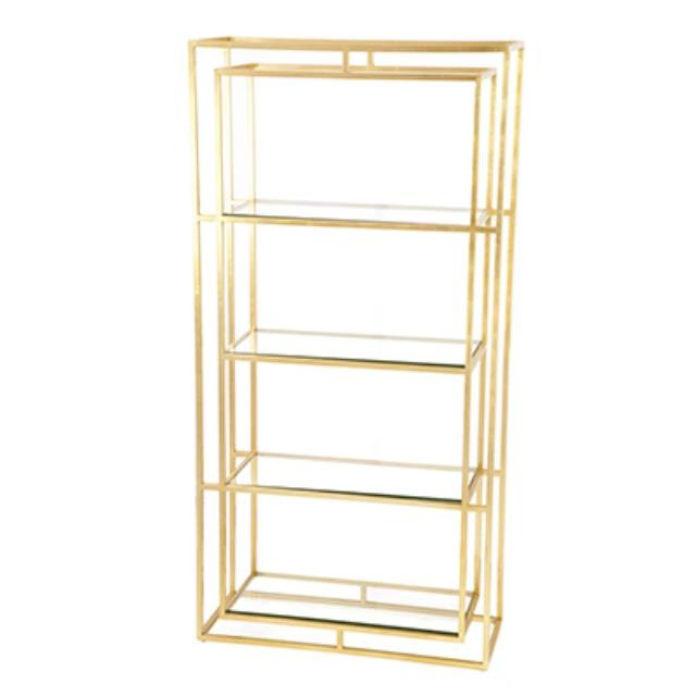 Gold Leaf (4) Shelf Bookcase