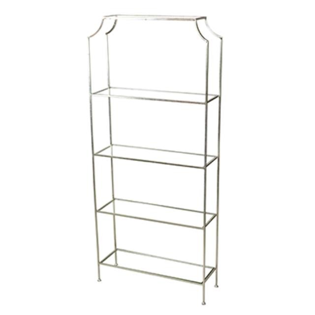 Silver Leaf (4) Shelf Bookcase