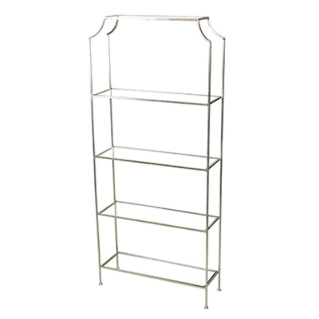 Silver Leaf (4) Shelf Bookcase