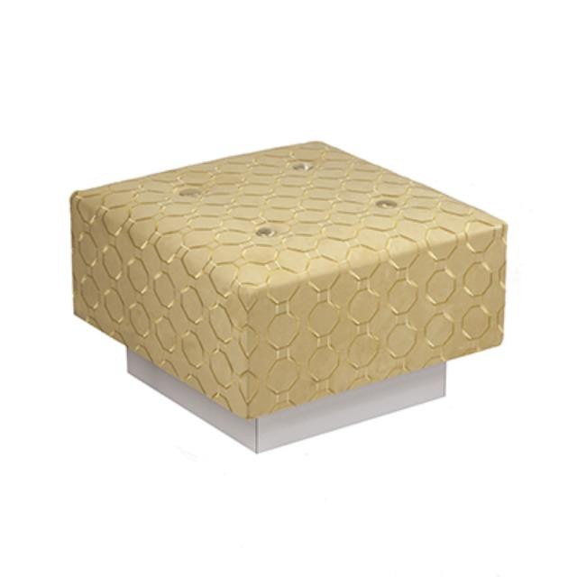 Gold 4 Button Ottoman (Medium)