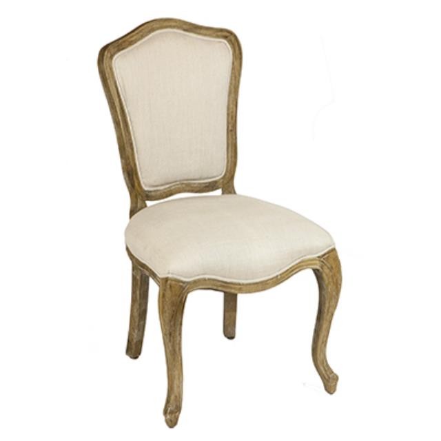 Natural Linen Side Chair