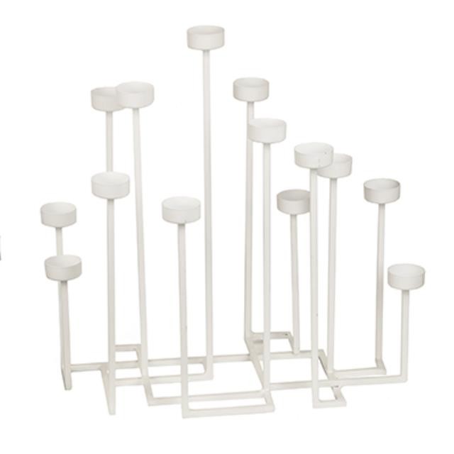 White 14pc Candle Holder