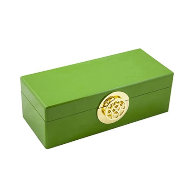 Green Laquer Box/Gold Ornament