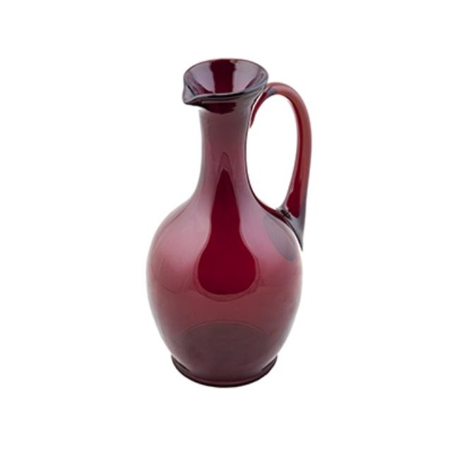 Sm Blood Red Glass Pitcher