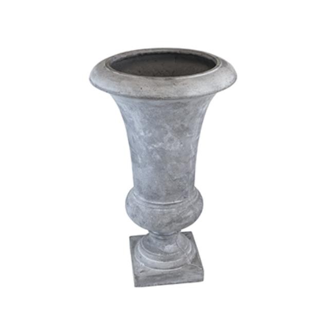 Faux Stone Grey Urn, (Glass)